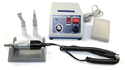 Högpresterande elektrisk polermaskin 220 v, laboratoriepolermikromotor 4 5 000 rpm, elektrisk tandslipmaskin med handstycke, dubbla kontrolllägen, för polering av borrning