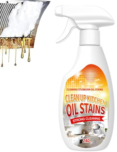 Heavy Grease Cleaner with Mild Formula Quick Decomposition, 240ml Küchenölreiniger, Hochleistungs-Fettlöser-Spray, Küchen Entfetter, Allzweck-Reinigungsspray für Backofen, Schränke, Grill (1)