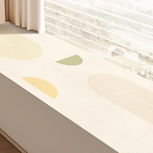 Fensterbank Verkleidung Innen Große Fensterbank-Hundematte für Erkerfenster, Wasserdichte Fensterbankmatten aus Leder, Zuschneidbare Schutzmatte für Die Fensterbank(Style D,300x60cm/118x24in)