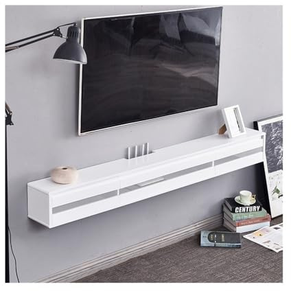 QINGGANG-0224 Mobili per soggiorno Supporto TV Galleggiante, Console multimediale a Parete da 59, Centro di Intrattenimento Moderno e Stretto for con Porta Ribaltabile, for Soggiorno Camera Letto