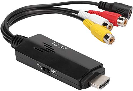 BONKZEBU Adaptateur Convertisseur Vidéo vers avec Performances Stables pour TV VHS VCR Graveur DVD