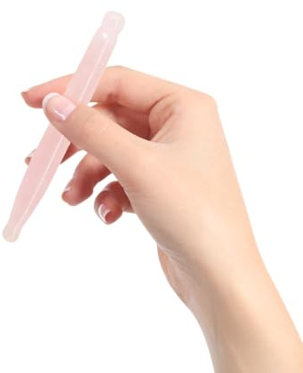 Rosenquarz Akupunkturstift aus Jade für Gesicht und Hals | Massagekristall in Rosa, zur Aktivierung der Blutzirkulation, für Vielbeschäftigte Personen