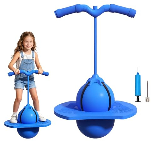 POP lina Palla per Saltares, Balances Jumping-Ball, Palla Gonfiabile per Saltares, Sviluppaes equilibrios e capacitá motorie, Giocattoli al Chiuso e all’Aperto, Regalos per Compleanno (Blu)