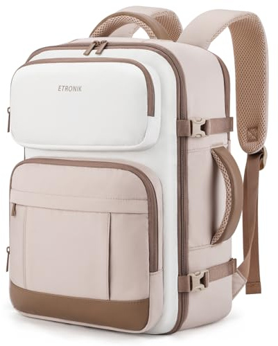 ETRONIK Zaino Ryanair 40x30x20, 24L Zaino Da Viaggio Con Numerose Tasche, Zaino PC Impermeabile Per 15 PC Portatile Con Tasca Umida, Bagaglio A Mano 40x30x20 Per Easyjet ITA Airways & Volotea