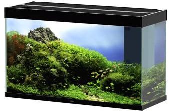Askoll 280285 Emotion Pro Nature LED 100 Schwarz mit Außenfilter Pratiko 200, L, Schwarz