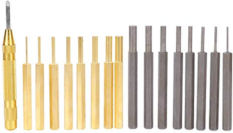 18Pcs Pin Punch Tool Set Roll Pin Punch Kit Punch and Chisel Set for Woodwork Machinery Watch Repairing
