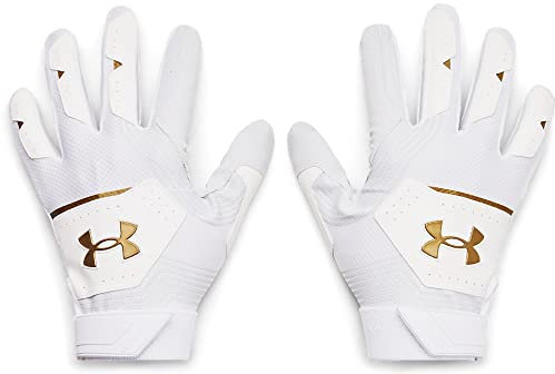 Under Armour Herren Clean Up 21 Handschuhe für kaltes Wetter, Weiß (101)/Metallic Faded Gold, Small