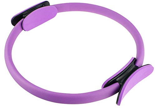 BMEA Pilates Ring, Double Handle Exercise Yoga Ring Dual Grip Magic Exercise Yoga Circle Pilates Ring Men Women Gym Fitness Workout Sports Equipment (Purple)