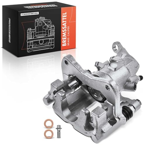 Frankberg Bremssattel Bremszange Hinten Links mit Halter (Lochabstand Halterung 90mm) Kompatibel mit A6 Avant A6 100 Avant 100 A8 Replace# 853615424A