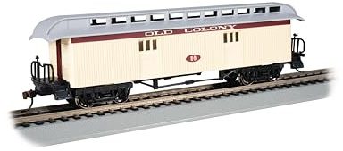 Spur H0 – personvagn trä grävmaskin Old Colony Railroad