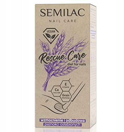 Semilac Nagelhärter Rescue Care Stärkung und Wiederherstellung von geschwächten Nägeln Vegan Formel 7 ml