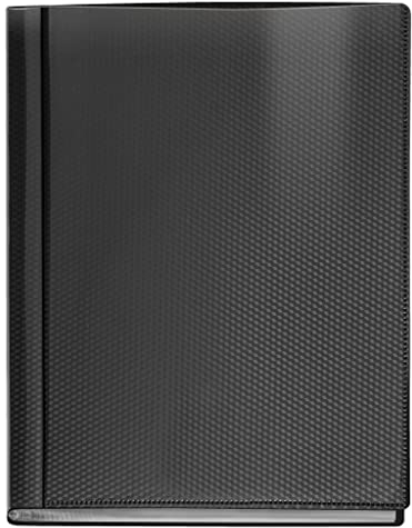 VELOFLEX 4424480 - Sichtbuch Diamond DIN A4, mit 24 Klarsichthüllen, schwarz, Präsentationsmappe, Dokumentenmappe, Portfolio Ordner, 1 Stück