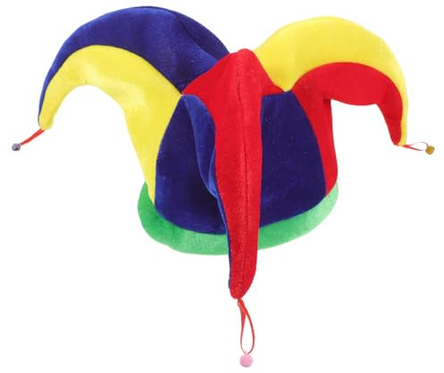 Clownhut FüR Erwachsene - Lustiger Dreiecks-Hut Aus Hochwertigem Material Perfekt FüR KostüMpartys Und Karneval Mehrfarbig kopfbedeckung karneval faschingshüte