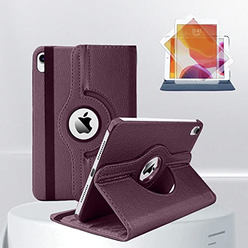 Gocob iPad 10.2 fodral – 360 graders roterande stöd, skyddsskal med automatisk vila/vakna för iPad 10.2 7th 8th 9th Gen 2019/2020/2021 modell (lila)