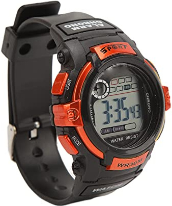 Alomejor Sportuhr Herren 12 24 Stunden System Laufsportuhr Edelstahl wasserdichte Abdeckung für Freunde