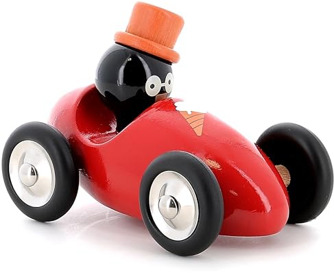 Vilac Charaktergesteuertes Spielzeugauto aus Holz, zum Schieben und Ziehen, kommt in schöner Box, handgefertigt in Frankreich, ab 2 Jahren, Tier - Rene der Pinguin