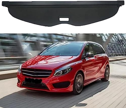 SORAE Auto Laderaumabdeckung Kofferraumabdeckung Rollo für Mercedes-Benz B Class W246 B180 B200 2012-2019, Einziehbare Kofferraum Schutz Abdeckung Cargo Cover, Autozubehör