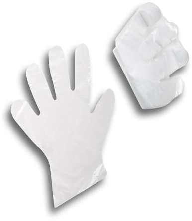 TronicXL Lot de 5000 gants jetables (2500 paires) transparents I Gants jetables en plastique PE martelé