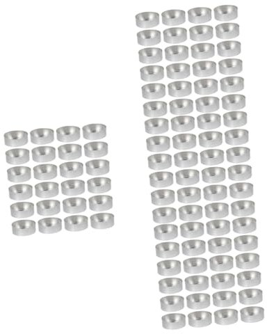 STOBOK 200 Stk Kerzenschale Aus Aluminium Leere Kerzenbecher Aus Metall Weiße Kerze S Clip-bh Kerze Blechdosen Teelichtzubehör Kerzenbecher Aus Aluminium Massenhandwerk Zinn Tasse Runden