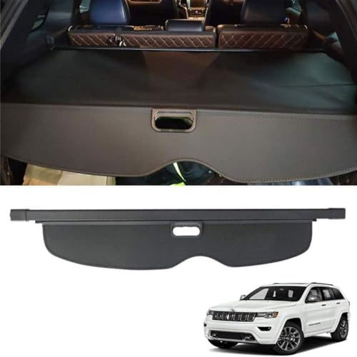 ZZZZS Auto Laderaumabdeckung Kofferraum für JE-EP Grand Cherokee 2011-2016, Kofferraumabdeckung Cargo Cover Rollo Aufbewahrung Schutz Abdeckung Privatsphäre ZubehöR