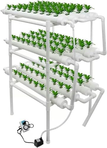 DDNGEJ Hydroponik-System, Kräutergarten-Starterset für den Innenbereich, groß für den Außenbereich, Hydrokultur-Wachstumsturm mit 108 Töpfen, Kräutergarten-Pflanzgefäß für den Innenbereic