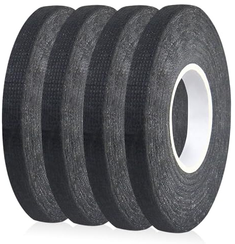 BOMEI PACK Ruban de faisceau de câbles 9mm/19mm*15m Ruban adhésif pour faisceau de câbles de voiture, Isolation électrique, Résistant à la chaleur, Anti-âge (4R 9mm*15m)