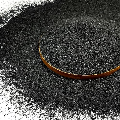 FANTIAN Black Aquarium Sand. 0.9 kg Decorative Fish Tank Sand Substrate for Turtle Tank, Plants Potted, Fire Pits, Candle, Vase Filler and Crafts