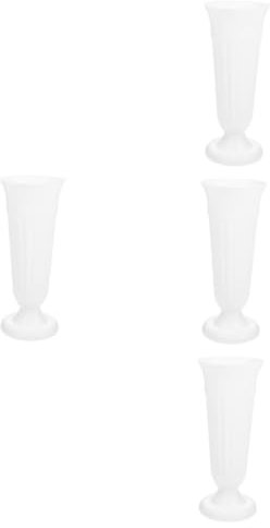 BESPORTBLE 4stücke Grabvase Für Friedhof Dekorative Blumenvase Mit Stabilem Stand Für Gedenkfeiern Hochzeiten Oder Garten Wetterfestes Design Für Frische Und Künstliche Blumen Inklusive