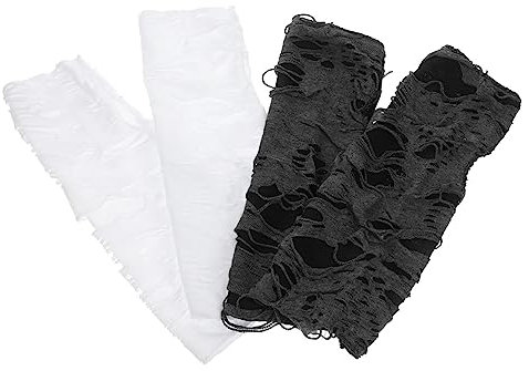 DEARMAMY 2paare Fingerlose Gothic Handschuhe Für Halloween Cosplay Und Vielseitig Einsetzbar Für Kostümpartys Und Rollenspiele Hautfreundliches Material Flexibles Design