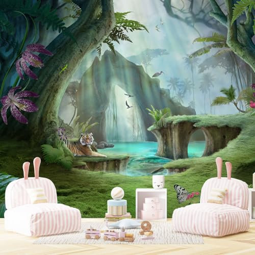 Papier peint panoramique Enfants - Forêt Enchantée - Largeur 480 cm x Hauteur 320 cm