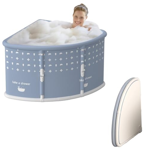 Faltbare Badewanne Für Erwachsene, 3s Ein Klick Falten, Freistehende Badewanne Mit Ablaufrohr, Tragbare Badewanne Für Home SPA, Eisbad