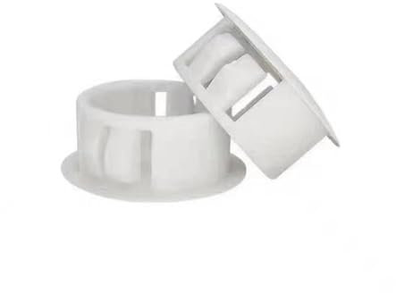 KXJSYL Tool Black/White Nylon Round Snap-on Plug 6mm 10mm-60mm Plastic Dust Caps Flat Head Reserved Hole Caps Blanking End Caps Seal Stopper(White,M6-20pcs)