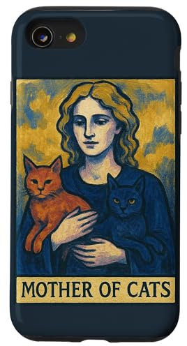 Illustration de carte de tarot art chat mère des chats Coque pour iPhone SE (2020) / 7 / 8