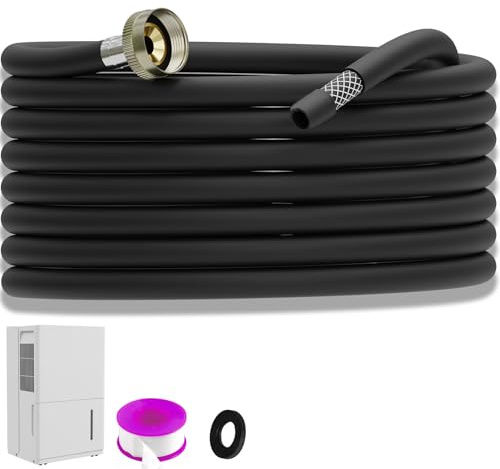 (7 Length Options)5FT Dehumidifier Drain Hose with 3/4 Inch FHT Leak-Proof and Rust-Resistant Connector Portable AC Tangle-Free Thickened Drain Hose Indoor Perfectly Fit Most Dehumidifier Models