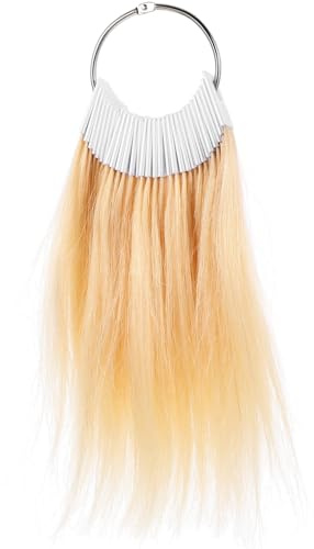 UKCOCO Nuancier de Cheveux Réels 30 Pièces pour Coloration et Test Couleur, Anneaux Échantillons Respectueux Peau pour Coiffeurs et Particuliers