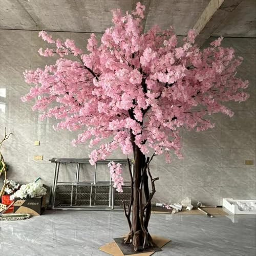 Cerisier Artificiel Portable Durable Polyvalent Grand Arbre à Fleurs Japonais Rose pour La Maison Le Bureau La Chambre à Coucher,A,250 * 220cm