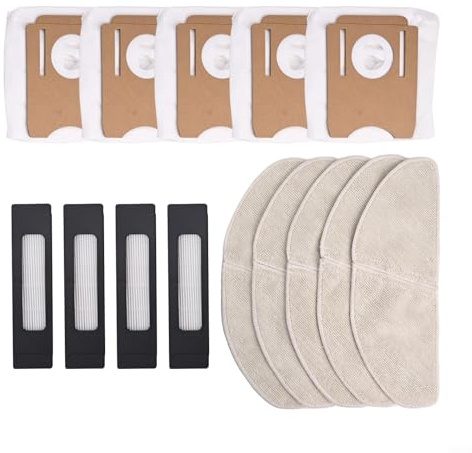 Juego de 14 bolsas de polvo de trapo de trapo de trapo, compatible con S8 Plus CLIEN T24 para ThinkAir RV50 Pro Robot Aspiradora para una captura eficaz de suciedad y desechos