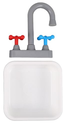 UPKOCH 1 Set Pretend Play Kitchen Sink Toy - Simulation Faucet & Sink Utensils For Kids Role Play - Children’S Kitchen Appliance Plastic Accessories