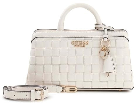 GUESS Handtasche Umhängetasche Sandy Girlfriend Satchel Cream White creme