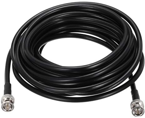 sourcing map Cavo 6 m 6G-SDI, BNC maschio a maschio, 75 Ohm, RG59, collegamento video coassiale, cavo jumper per telecamera di sorveglianza, supporta HD-SDI/3G/6G-SDI/4K/8K, nero