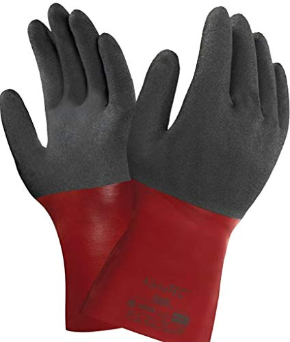 Ansell AlphaTec 58-530 - Guantes de nitrilo, protección contra productos químicos y líquidos, color verde, talla 10 (bolsa de 6 pares)