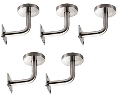 Cabilock Handlaufhalter Gerade Auflage 5 Treppenwandhalterungen Handlaufhalterung Wandhalter Handlaufhalter Treppengeländer Unterstützung Zubehör 6X8cm Handlauf Halterungen Gerade