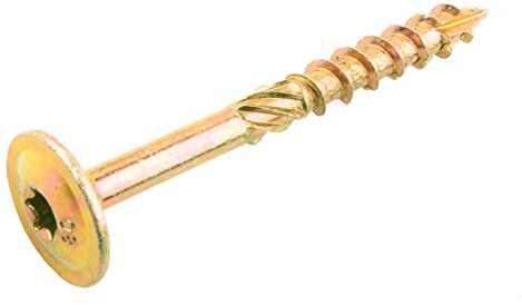 Tellerkopfschrauben Holzschrauben Sparrenschrauben extra breiter Tellerkopf TX30 TX40 Ø 6 8 10 80-400mm mit Schaftfräser und Schneidkerbe (8,0 x 180 mm TX40-50 St.)