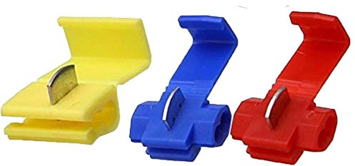 UKCable-Ties 50Pack Red Blue Yellow Wire Connectors, Quick Splice Connector Terminals, Electrical Wire Splice Connectors, Quick Connector (20x Red, 20x Blue, 10x Yellow)