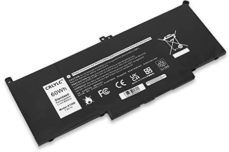 CRLYLC 60WH F3YGT DM3WC Batteria per Portatile Dell Latitude 12 7000 7280 7290 Latitude 13 7380 7390 7480 7490 E7490 E7480 E7380 E7280 Notebook 0F3YGT DM6WC 0DM3WC 2X39G KG7VF V4940 451-BBYE 453-BBCF