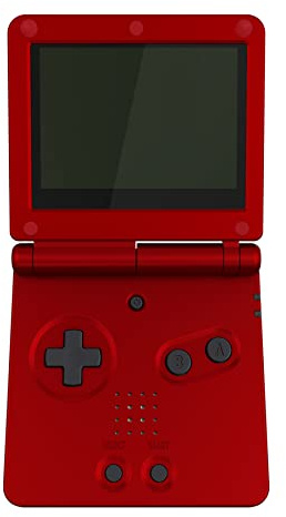 eXtremeRate Full Gehäuse für Nintendo Gameboy Advance SP,IPS Ready Upgraded Hülle & Taste Case Cover Shell Abdeckung Buttons für gba Konsole IPS&Standard LCD(KEIN Konsole&Platine)-Scarlet Rot
