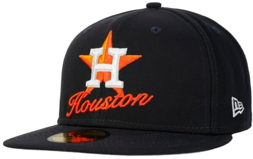 New Era Cappellino 59Fifty MLB Houston AstrosEra Berretto Baseball Cappello Hiphop 7 1/4 (57,7 cm) - Blu Scuro