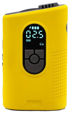 AirMan Gonfiatore per pneumatici alimentato a batteria, 2200 mAh, senza fili, con luce LED, max 110 psi, per pneumatici da bicicletta e palloni sportivi