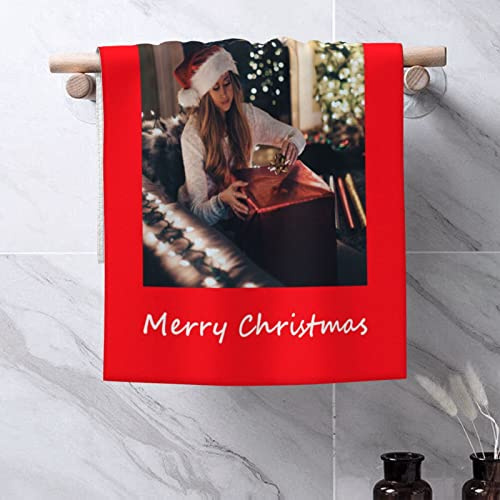 Naispanda Personalisiertes Handtuch, Personalisiertes Handtuch mit Foto Namen, Personalisiertes Foto Handtuch für Erwachsene und Kinderfür Badezimmer, Küche, Fitnessstudio, Hotel, Spa – 40 x 70 cm