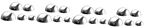 5 Stück reflektierende Kugelspiegel für den Garten, Kugelkugeln, Außenspiegel, Außendekorationen für den Garten, polierte Hohlspiegelkugeln, glänzende Kugel, Heimfeldkopf, Edelstahl (Silber x 4 Stück